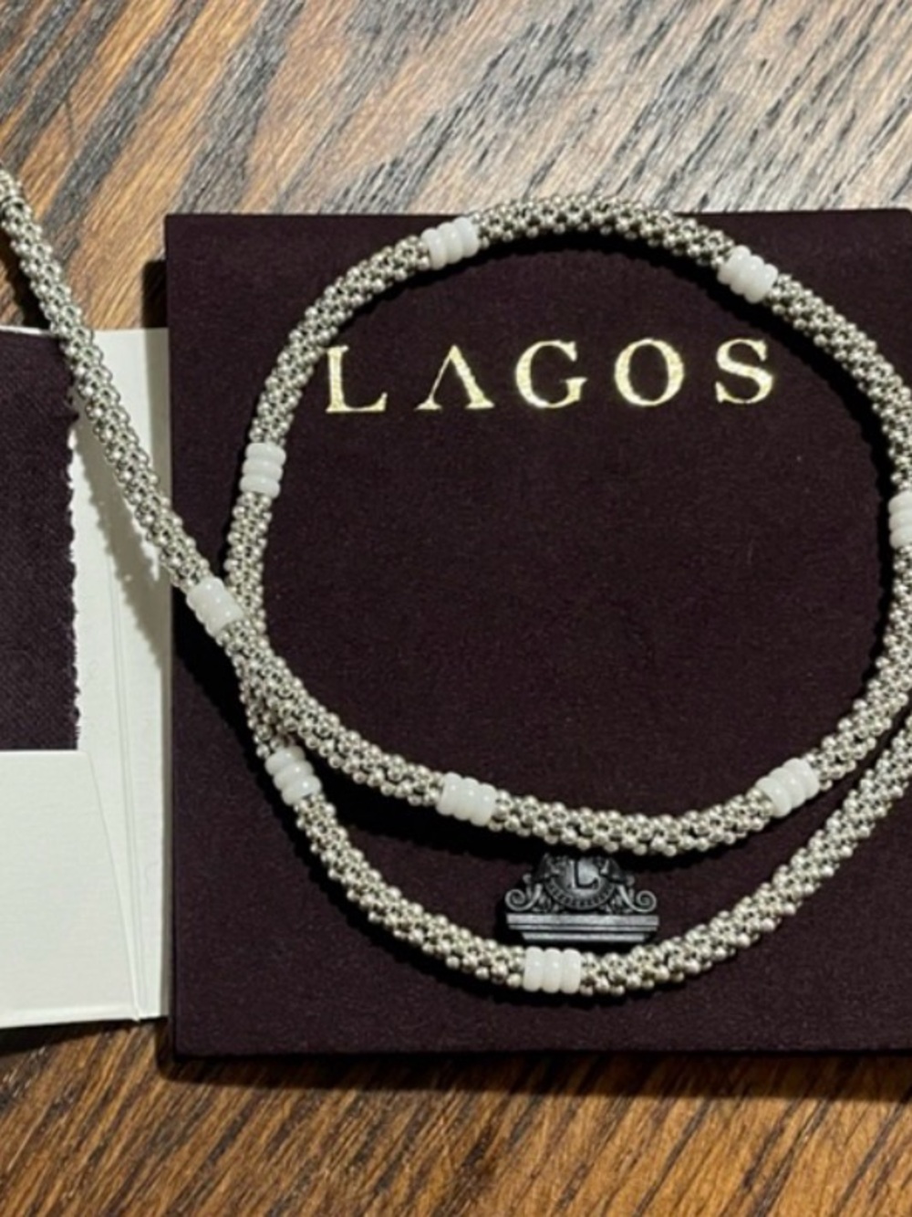 LAGOS Caviar Silver with White Ceramic